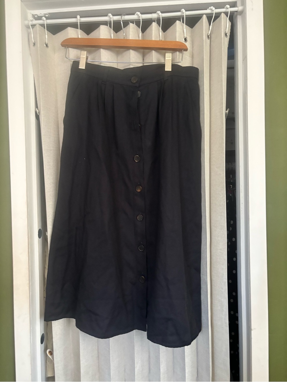 Sezane Celina Navy Skirt